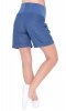 MijaCulture - Maternity Shorts Pants Trousers With Over Bump Panel 4074 Blue